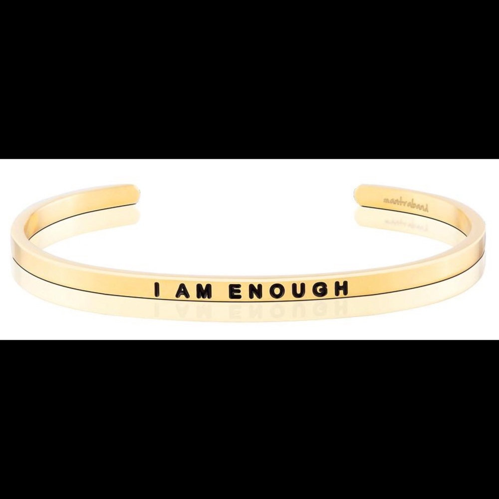 MantraBand - “I AM ENOUGH” gold bracelet